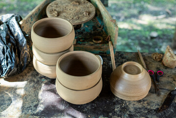 Pottery handmade by craftsmen in Maluku, Indonesia