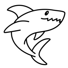 Shark outline icon. Predator illustration	
