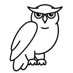 Owl outline icon vector illustration	
