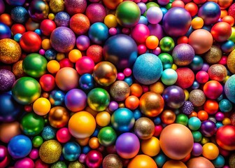 Obraz premium Abstract Colorful Balls Background Texture - Documentary Style Photography