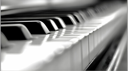 Monochrome Keyboard: An Atmospheric Exploration of Musical Instrument Detail