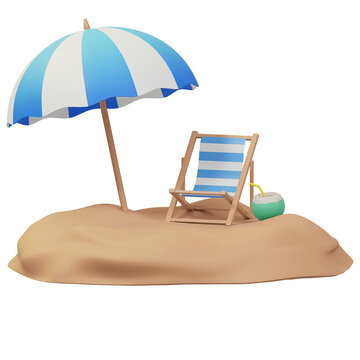 Beach 3D Illustration