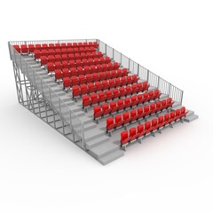 Fototapeta premium 3d render Bleachers design element. Furniture