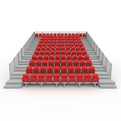 3d render Bleachers design element. Furniture