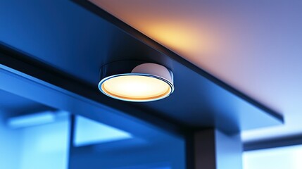 A halogen bulb glowing brightly in a sleek, modern light fixture.