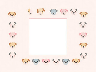 Creative border for dogs designed for pet lovers digital art playful environment whimsical viewpoint