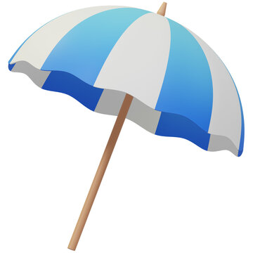 Beach Umbrella 3D Illustration