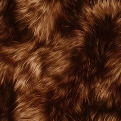 Naklejka premium Soft, wavy brown fur texture perfect for design and decoration projects