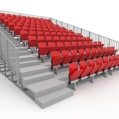Fototapeta premium 3d render Bleachers design element. Furniture