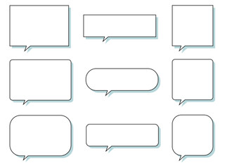 シンプルな吹き出しセット