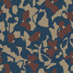 Vector abstract flower botanical illustration seamless repeat pattern