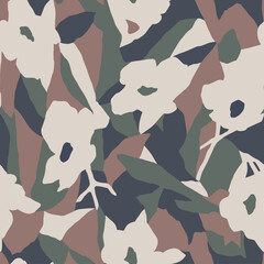 Vector abstract artistic floral seamless pattern