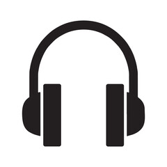Headphone icon in flat style Earphone vector illustration on isolated background Listen music sign.