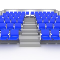 Obraz premium 3d render Bleachers design element. Furniture