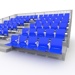 Fototapeta premium 3d render Bleachers design element. Furniture