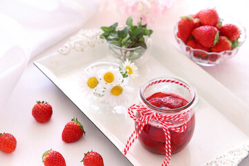 Homemade strawberry jam　いちごソース　いちごジャム