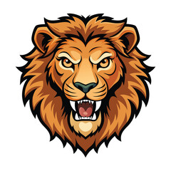 Head lion logo design Vector