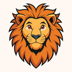 Head lion logo design Vector

