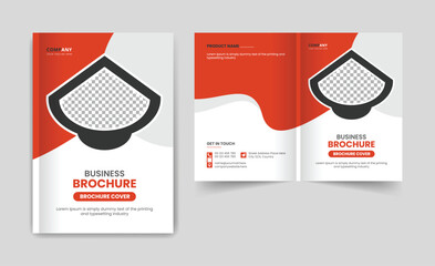 Corporate business brochure cover page annual report book cover corporate business profile design template colorful modern creative elegant magazine bi fold design layout theme for multipurpose use