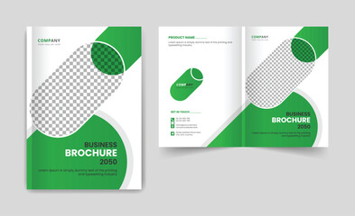 business brochure design cover template layout colorful creative and  modern bi fold brochure corporate presentation abstract theme use for multipurpose A4 size annual report or magazine theme