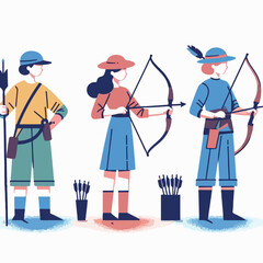 vector illustration of a archer