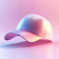 Fototapeta premium 3D Isolated Baseball Cap Icon on Soft Background with Absence of Shadows