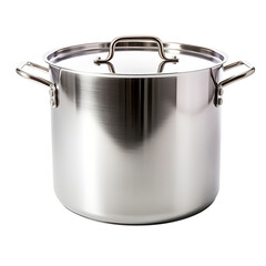 Stainless steel pot with transparent background, image for an online store