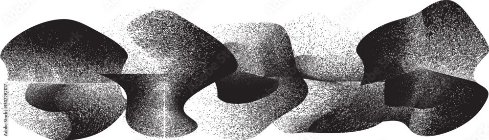 Poster sprayed black shapes composition .graffiti art design . noise textured shapes . spray effect .grunge