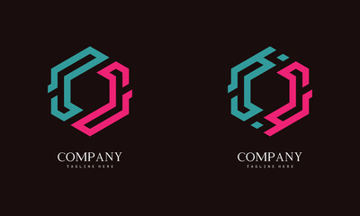 A unique, hexagon-shaped monogram logo with the initial letter G. Suitable for various businesses.