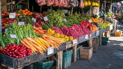 A carrot bunch displayed at a local farmer&acirc;&euro;&trade;s market in a colorful stall.