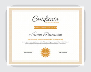 Simple and clean certificate of achievement  design template, creative, modern, Simple certificate design for Primary or High School