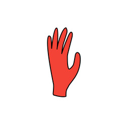 Obraz premium red hand day