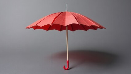 Obraz premium A striking red umbrella showcasing elegant design and craftsmanship