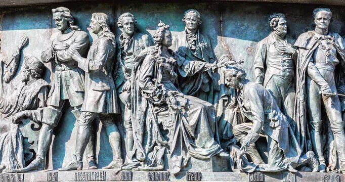 Fragment of bronze monument to the Millennium of Russia (1862)