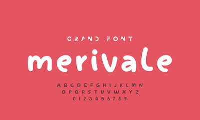 Vector Illustration Playful Handmade Typography. Font For Kids And Games