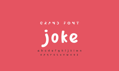 Vector Illustration Playful Handmade Typography. Font For Kids And Games