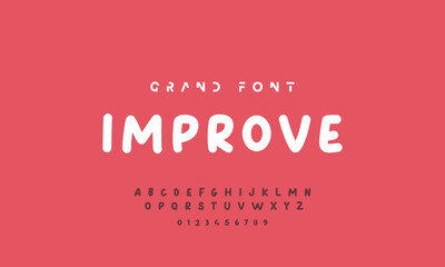 Vector Illustration Playful Handmade Typography. Font For Kids And Games