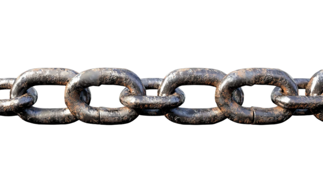 Steel chain isolated on transparent background By PixMarket
