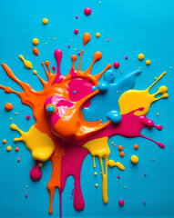 5. colorful paint splashes