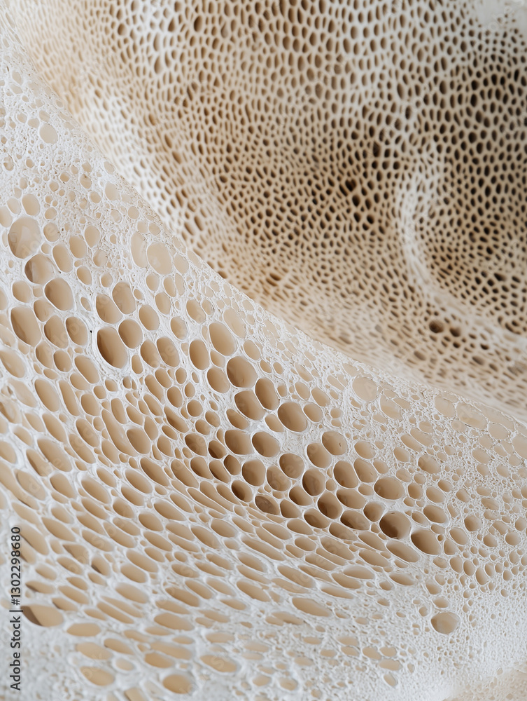 Poster detailed macro image of mushroom cap highlighting its intricate texture