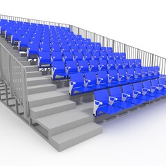 Fototapeta premium 3d render Bleachers design element. Furniture
