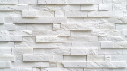 Obraz premium White Thin Ledge Stone Wall