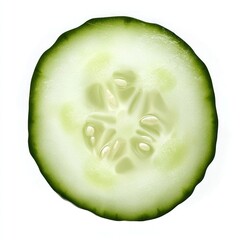 A slice of cucumber with seeds