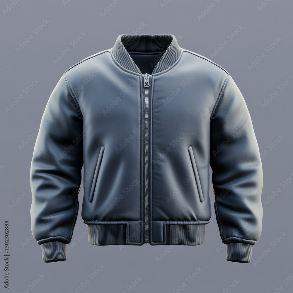 Poster 3d isolated icon of smooth matte jacket with realistic finish