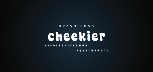 Vector of modern comical font and alphabet. Playful style font design, colorful childish alphabet, letters and numbers vector illustration