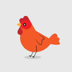 Vector illustration of a lone hen