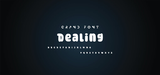 Vector of modern comical font and alphabet. Playful style font design, colorful childish alphabet, letters and numbers vector illustration