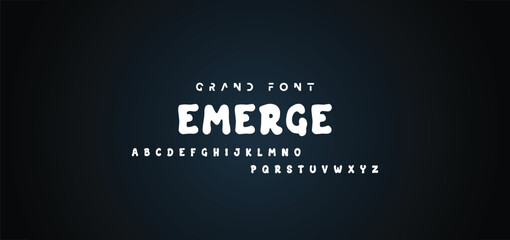 Vector of modern comical font and alphabet. Playful style font design, colorful childish alphabet, letters and numbers vector illustration