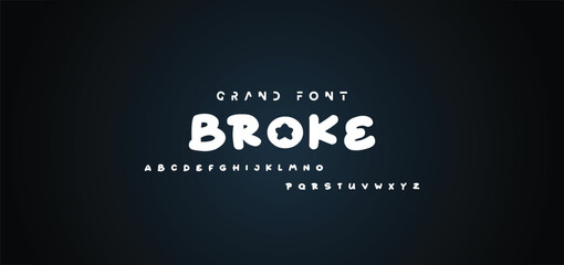 Cartoon font Vector of modern abstract alphabet