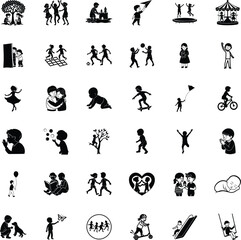 Childrens Activities Playful Icons of Childhood Fun and Games